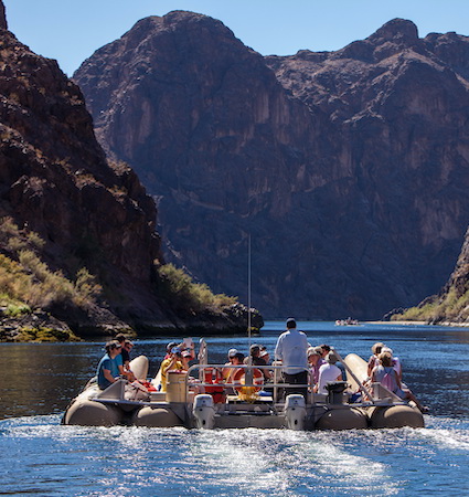 14 mile Guided smooth water rafting trip with Black Canyon River Adventures combined with a spectacular Grand Canyon helicopter tour.